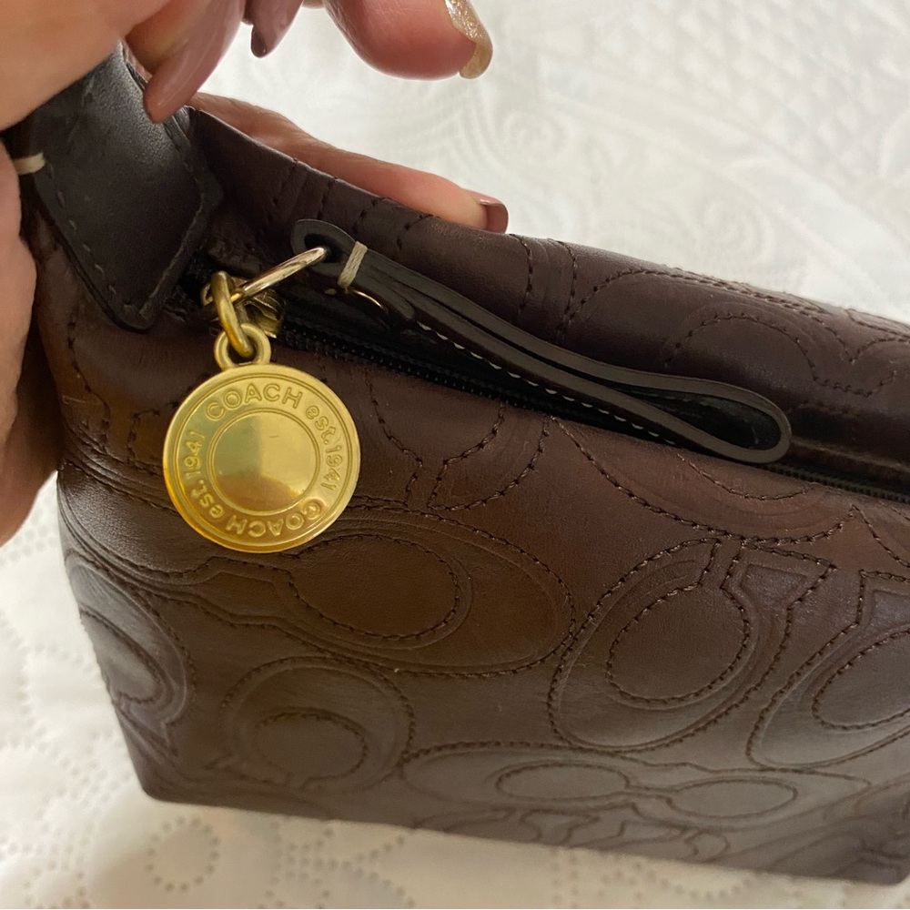 Coach Embroidered Leather Handbag - Picture 8 of 13